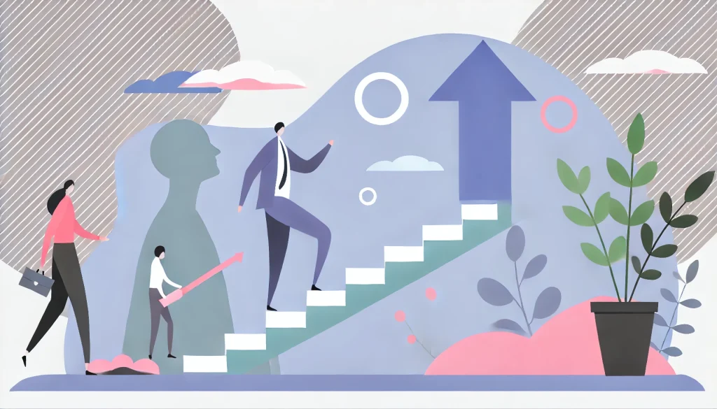 「デイトラライティングコースの受講から実務までの流れ」をイメージさせる画像