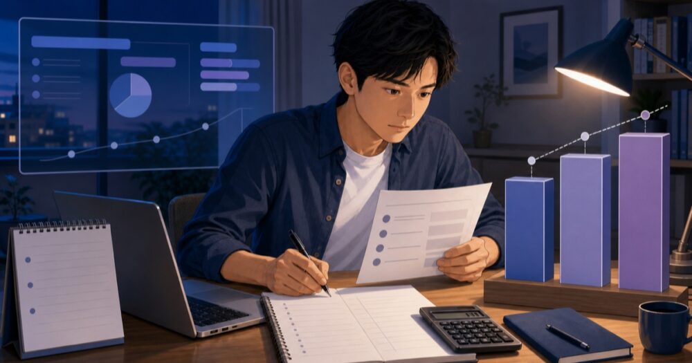 Webライター月5万円に必要な案件数・単価・時間を計算する会社員